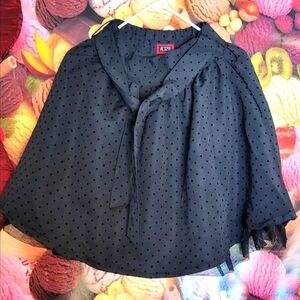CHILDREN'S CHILDRENS PLACE BOW TIE POLKA DOT FLARED LINED MINI VELVET SKIRT 8